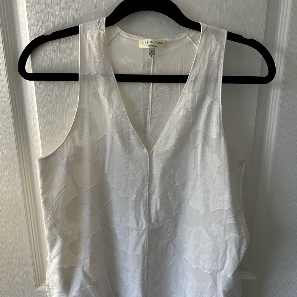 Rag & Bone White Detailed Dress - Size 0 - Picture 9 of 9